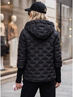 Kurtka damska pikowana z kapturem czarna model 22341124 - FashionStreet