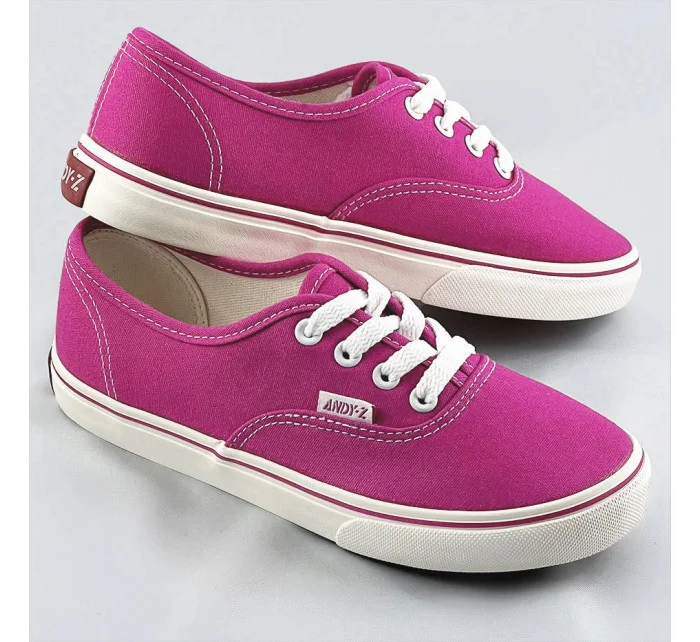 Dámské šněrovací tenisky ve fuchsijové barvě model 17134078 - ANDY-Z Dámské šněrovací tenisky ve fuchsijové barvě model 17134078 - ANDY-Z