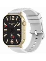 Dámske inteligentné hodinky GRAVITY GT15-10 Biely silikónový remienok + zlatý náramok Dámske inteligentné hodinky GRAVITY GT15-10 Biely silikónový remienok + zlatý náramok