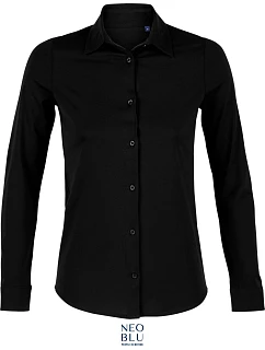 NEOBLU Balthazar Dámska blúzka s dlhým rukávom 24.3199 deep black