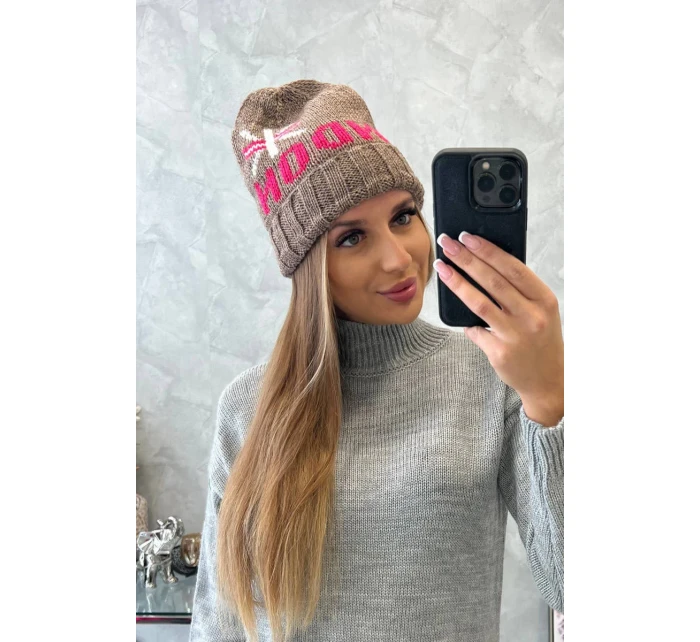 Dámska čiapka London K385 mocca
