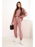 Dámsky maslový set s voľnou mikinou a nohavicami LOVE khaki Dámsky maslový set s voľnou mikinou a nohavicami LOVE khaki