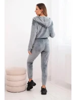 Dámska bavlnená trojdielna súprava s mikinou, topom a teplákmi ružová neónová Dámska bavlnená trojdielna súprava s mikinou, topom a teplákmi ružová neónová