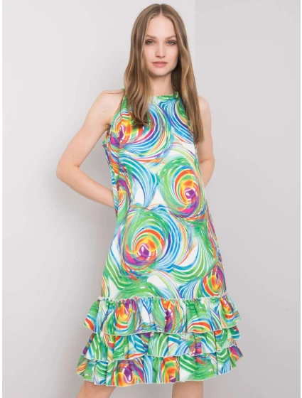 Šaty CHA SK 0852.89P biela zelená Šaty CHA SK 0852.89P biela zelená