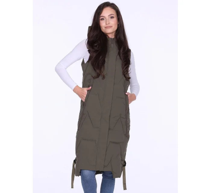 Dámská vesta Khaki model 20756462 - PERSO Dámská vesta Khaki model 20756462 - PERSO