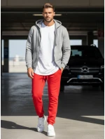 FashionStreet pánske červené tepláky UX2708 FashionStreet pánske červené tepláky UX2708