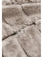 Béžová kožešinová vesta s kapucí model 17836886 - S'WEST Béžová kožešinová vesta s kapucí model 17836886 - S'WEST