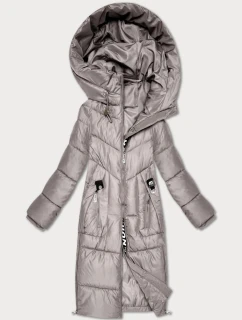 Svetlo béžová zimná bunda do polovice stehien S'West (B/R8535-46)