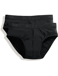 Fruit of the Loom Classic Sport 2-Pack Pánske športové slipy, balenie po 2 ks 16.7018 čierne