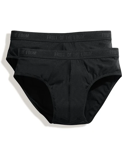 Fruit of the Loom Classic Sport 2-Pack Pánske športové slipy, balenie po 2 ks 16.7018 čierne Fruit of the Loom Classic Sport 2-Pack Pánske športové slipy, balenie po 2 ks 16.7018 čierne