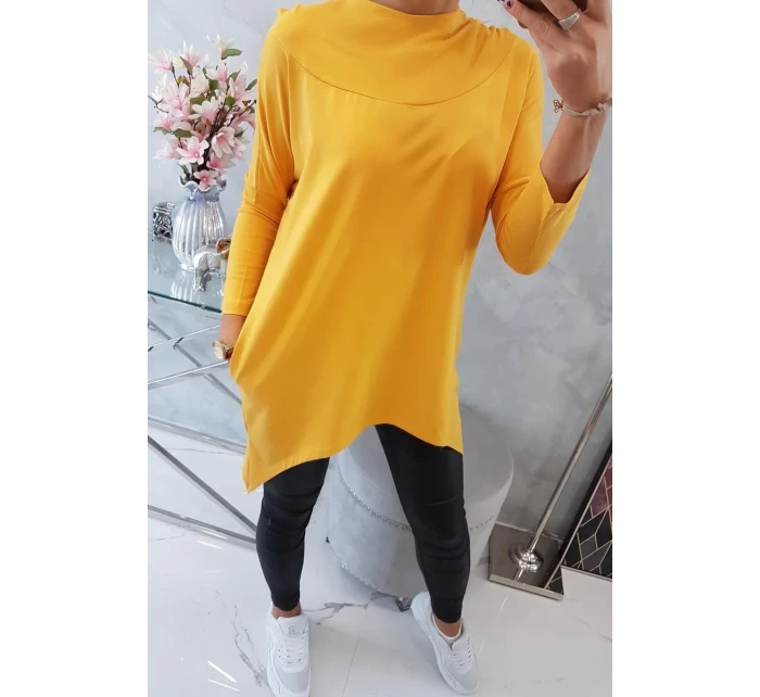 Horčicová mikina na bicykel s potlačou Horčicová mikina na bicykel s potlačou