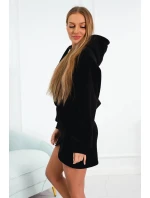 Zateplené šaty s obálkovým model 18752798 černé - K-Fashion