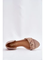 Kožené sandály model 21697441 zlaté - Maciejka