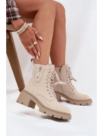 Dámske členkové topánky Vinceza so zateplením - béžové Dámske členkové topánky Vinceza so zateplením - béžové