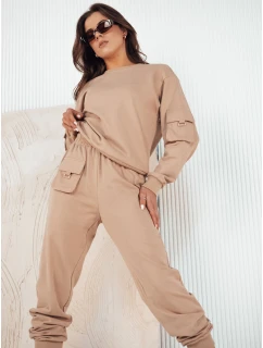 Dámska tepláková súprava CADAVAL beige FashionStreet AY1009
