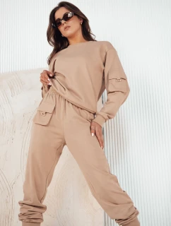 Dámska tepláková súprava CADAVAL beige FashionStreet AY1009