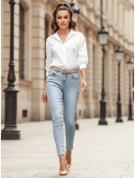 Dámske džínsové úzke nohavice s GLAMSKIN modré FashionStreet UY2442
