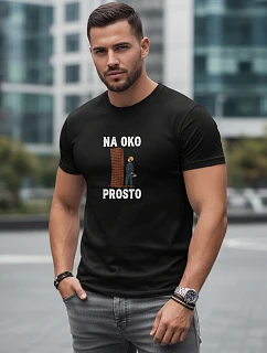 Pánske tričko OKO PROSTO s potlačou čierne FashionStreet NX0107R