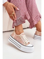 Nízké Dámské Tenisky Na Platformě Růžové model 21701273 - Boto