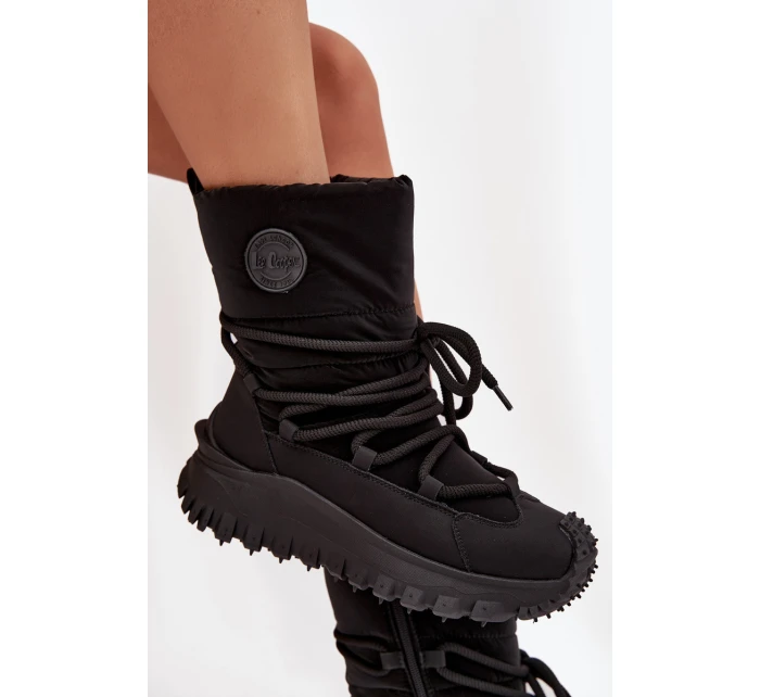 Kožené sněhule na platformě model 21728506 Černé - Lee Cooper