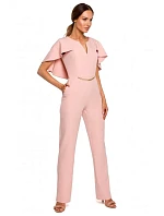 M670 Kombinéza s volánikmi - púdrová