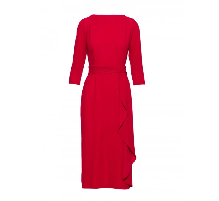 Šaty s volánom S425 červené - Stylove