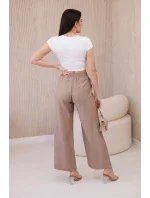 Viskózové nohavice so širokými nohavicami Fango