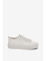 Trampki Damskie Na Platformie Z Eko Skóry Big Star RR274A295 Białe