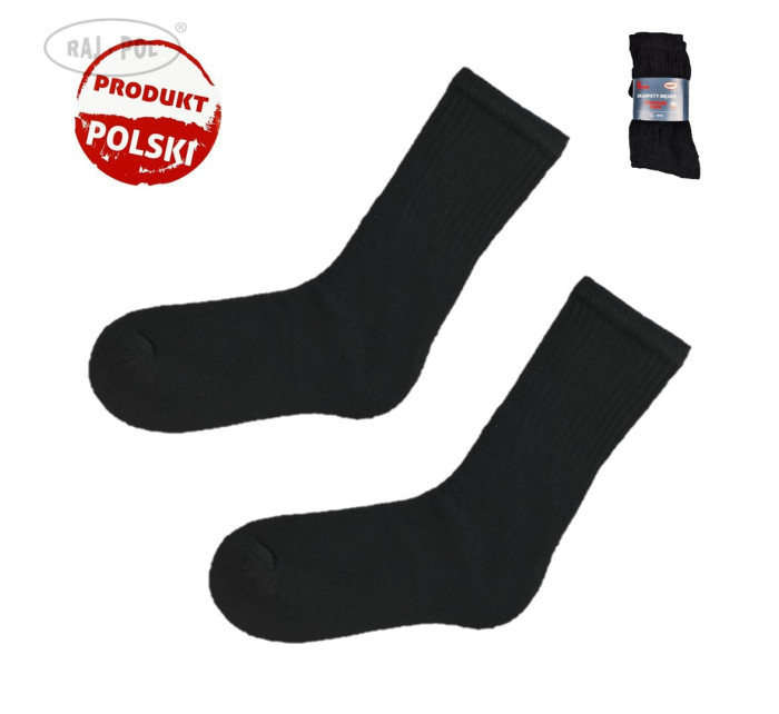 Raj-Pol 5Pack froté ponožky čierne