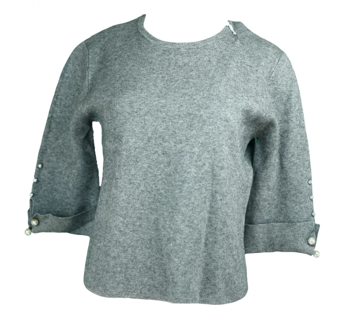 Dámsky sveter na rukávoch zdobený perličkami - Gemini