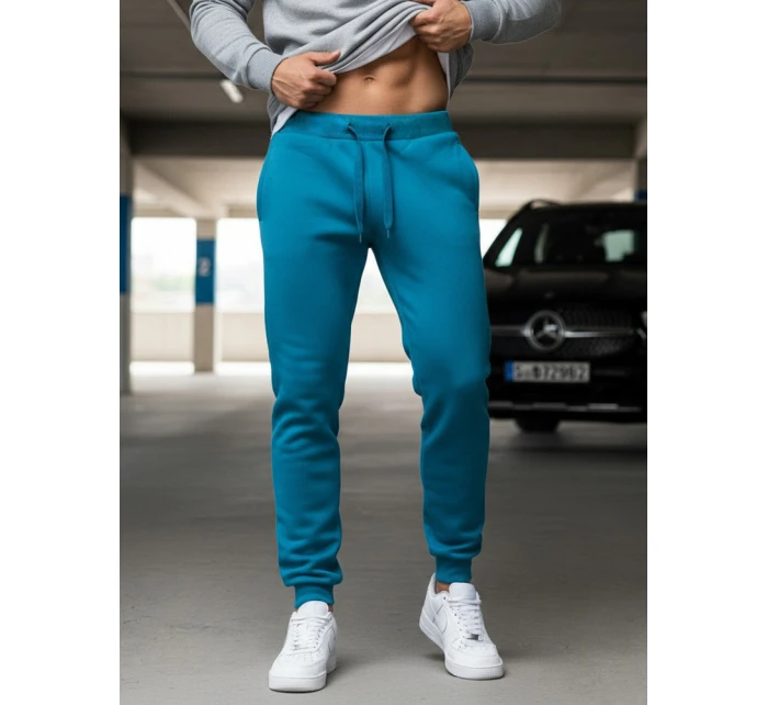 Pánske tyrkysové tepláky FashionStreet UX3428 Pánske tyrkysové tepláky FashionStreet UX3428