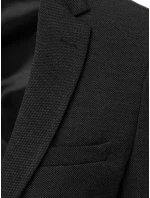 Pánske jednoradové sako čierne FashionStreet MX0635 Pánske jednoradové sako čierne FashionStreet MX0635