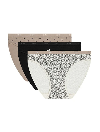 Dámske bavlnené nohavičky 3 ks DIM LES POCKETS COTTON SLIP 3x - DIM - biele Dámske bavlnené nohavičky 3 ks DIM LES POCKETS COTTON SLIP 3x - DIM - biele