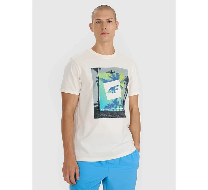 Pánske tričko s potlačou 4F 4FRSS25TTSHM2846-12S