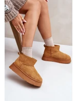 Nízké dámské sněhule na platformě s podšívkou Camel model 21673113 - EVENTO