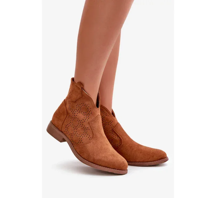 Dámske členkové topánky Acorn Flat Heeled Camel S.Barski Dámske členkové topánky Acorn Flat Heeled Camel S.Barski