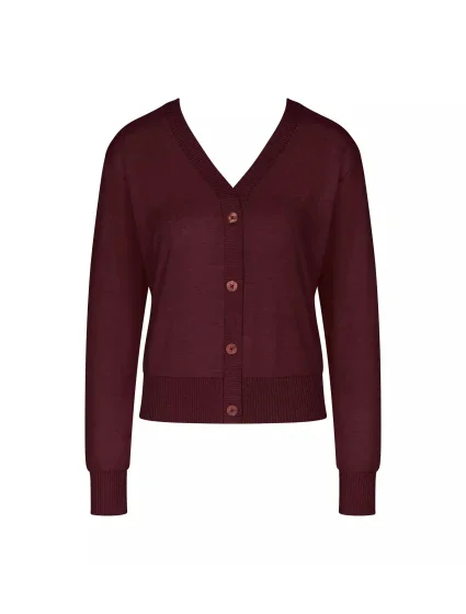 Dámsky sveter Thermal JUMPER CARDIGAN vínový