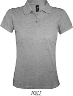 SOL'S Prime Women Dámske piqué polo z hrubej bavlny 25.0573 šedá melírovaná