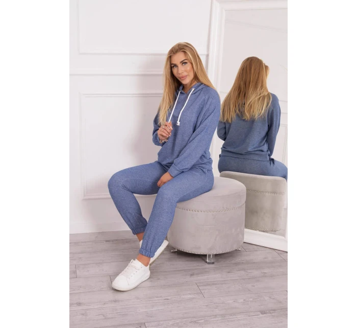 Džínsová mikina s kapucňou v sade