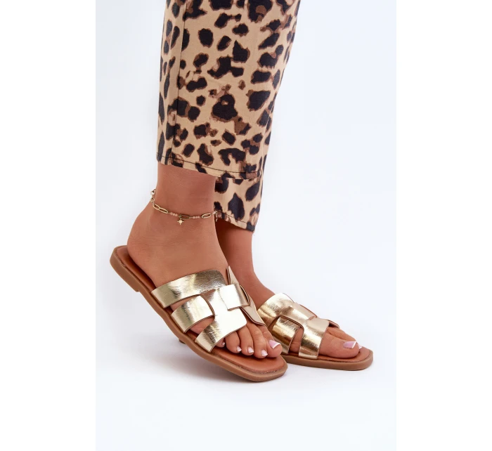 Ploché Dámské Sandály Z Zlaté model 21661048 - EVENTO