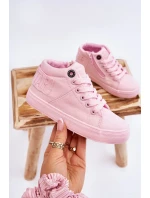 Dětské klasické vysoké tenisky Big Star LL374003 růžové Dětské klasické vysoké tenisky Big Star LL374003 růžové
