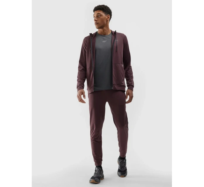 Pánska športová mikina s kapucňou 4F - hnedá