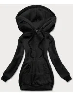 Čierna dámska klokanie mikina (YS10003-3)