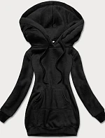 Čierna dámska klokanie mikina (YS10003-3)