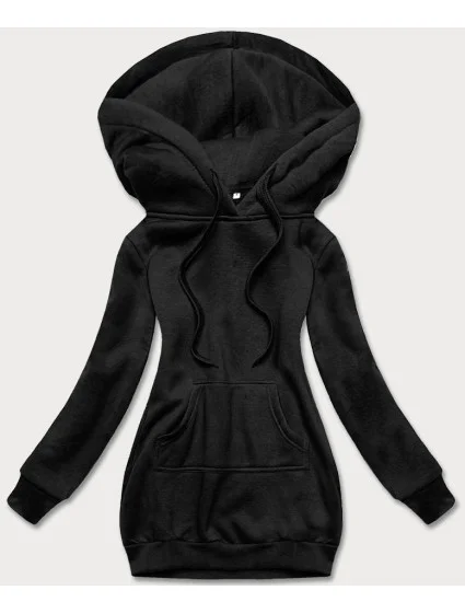 Čierna dámska klokanie mikina (YS10003-3)