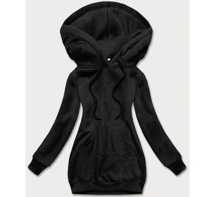 Čierna dámska klokanie mikina (YS10003-3)