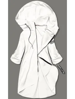 Tenký asymetrický dámsky prehoz cez oblečenie v smotanovej farbe (B8117-26)