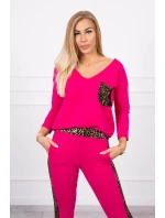 Fuchsiová sada s leopardím potlačou Fuchsiová sada s leopardím potlačou