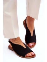 Dámske semišové sandále Lewski Topánky 3220/X Čierne Dámske semišové sandále Lewski Topánky 3220/X Čierne