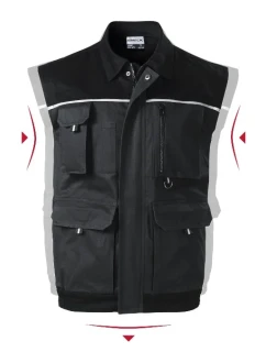 Woody pánska pracovná vesta ebony grey